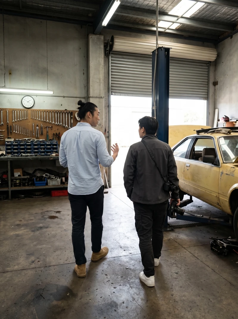 Workshop installer at work